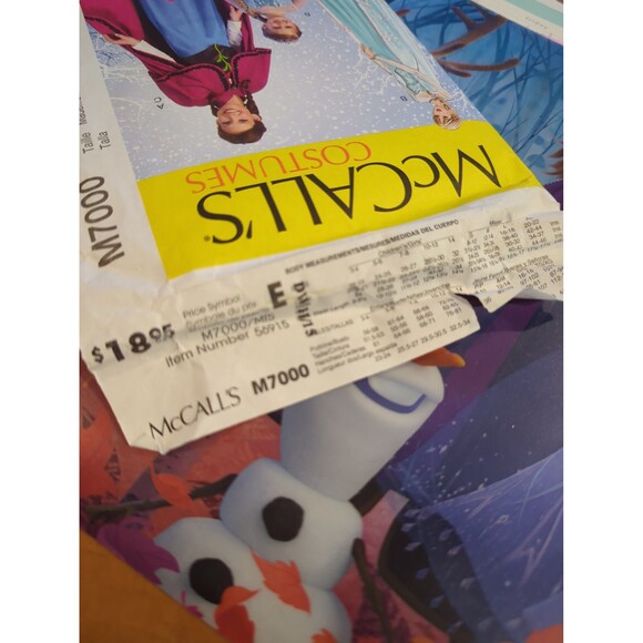 McCall's costumes pattern uncut Frozen Elsa Anna M7000 - Picture 7 of 7